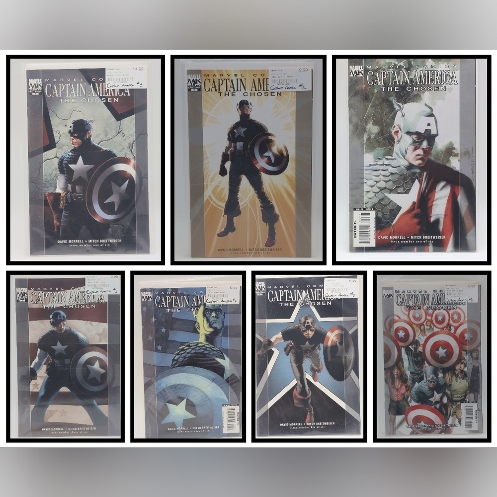 Captain America The Chosen Comic Book Set Of 7 # 1, 2, 2 variant, 3, 4, 5,6
